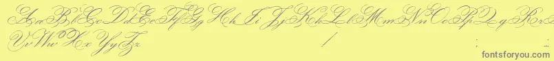 FaceOfYesterday-Schriftart – Graue Schriften auf gelbem Hintergrund