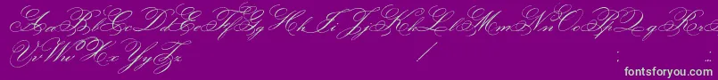 フォントFaceOfYesterday – 紫の背景に緑のフォント