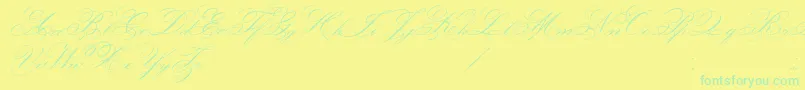 FaceOfYesterday Font – Green Fonts on Yellow Background