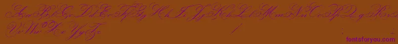 Czcionka FaceOfYesterday – fioletowe czcionki na brązowym tle