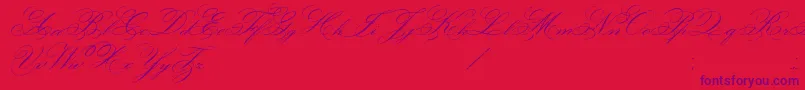 FaceOfYesterday-fontti – violetit fontit punaisella taustalla