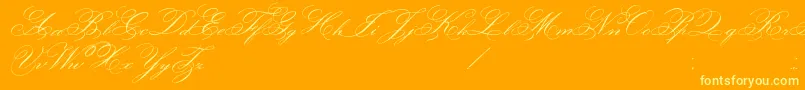 FaceOfYesterday-fontti – keltaiset fontit oranssilla taustalla