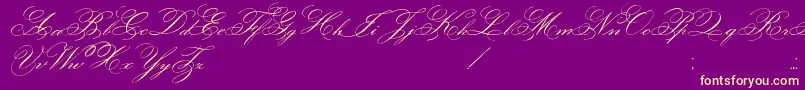 FaceOfYesterday Font – Yellow Fonts on Purple Background