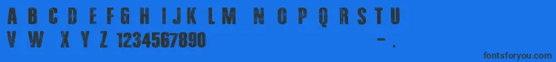 BlackJeans Font – Black Fonts on Blue Background