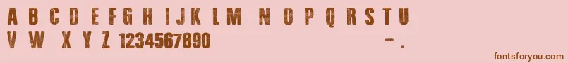 BlackJeans Font – Brown Fonts on Pink Background