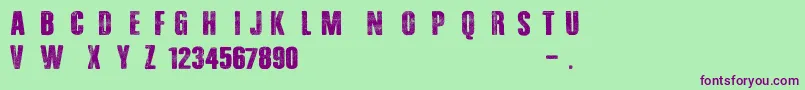 BlackJeans Font – Purple Fonts on Green Background