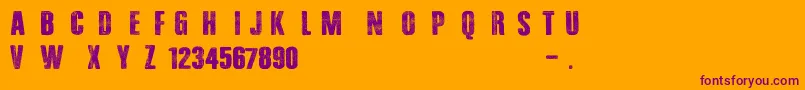BlackJeans Font – Purple Fonts on Orange Background