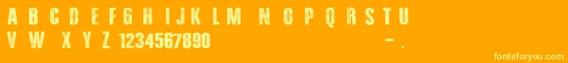 BlackJeans Font – Yellow Fonts on Orange Background