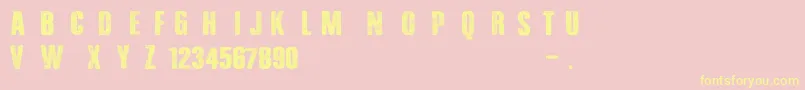 BlackJeans Font – Yellow Fonts on Pink Background