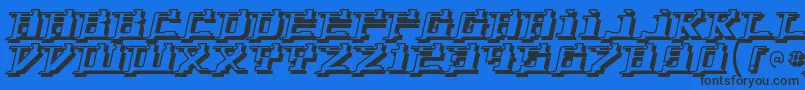 Шрифт Yytrium – чёрные шрифты на синем фоне