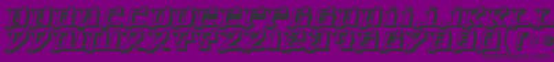 フォントYytrium – 紫の背景に黒い文字