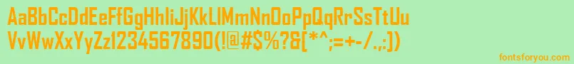 AgencyFbРџРѕР»СѓР¶РёСЂРЅС‹Р№ Font – Orange Fonts on Green Background