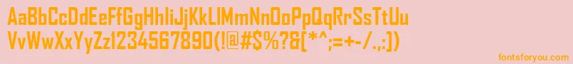 AgencyFbРџРѕР»СѓР¶РёСЂРЅС‹Р№ Font – Orange Fonts on Pink Background