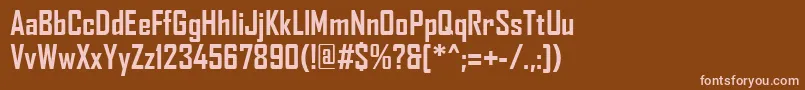 AgencyFbРџРѕР»СѓР¶РёСЂРЅС‹Р№ Font – Pink Fonts on Brown Background