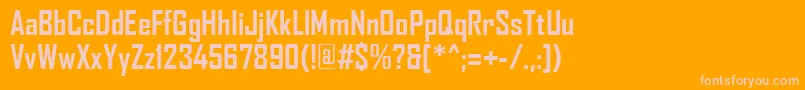 AgencyFbРџРѕР»СѓР¶РёСЂРЅС‹Р№ Font – Pink Fonts on Orange Background