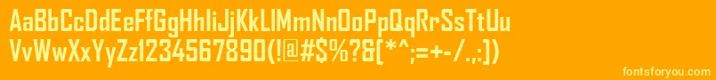 AgencyFbРџРѕР»СѓР¶РёСЂРЅС‹Р№ Font – Yellow Fonts on Orange Background