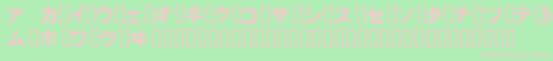 OnakaNormal Font – Pink Fonts on Green Background