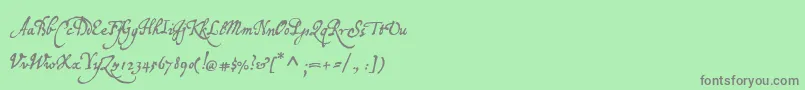 Czcionka P22broadwindsor – szare czcionki na zielonym tle