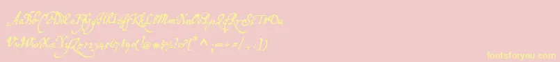 P22broadwindsor Font – Yellow Fonts on Pink Background