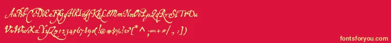 P22broadwindsor Font – Yellow Fonts on Red Background
