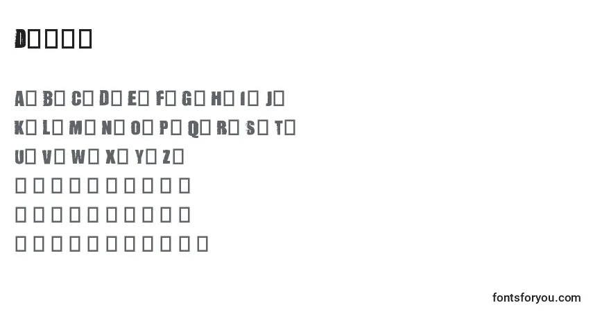 Шрифт Dummy – алфавит, цифры, специальные символы