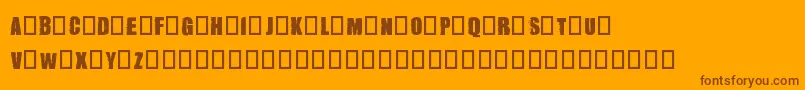 Dummy Font – Brown Fonts on Orange Background