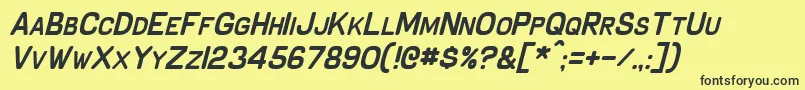 SchnaubeltItalic Font – Black Fonts on Yellow Background