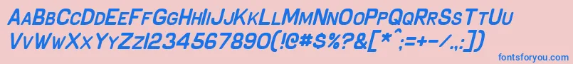 SchnaubeltItalic Font – Blue Fonts on Pink Background
