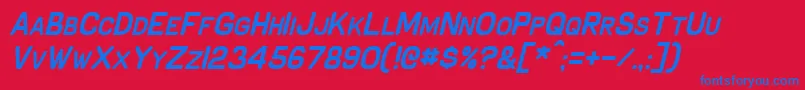 SchnaubeltItalic Font – Blue Fonts on Red Background