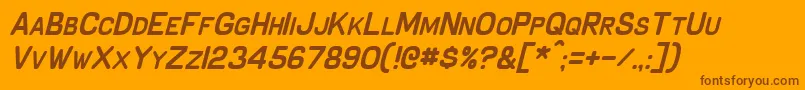 SchnaubeltItalic Font – Brown Fonts on Orange Background