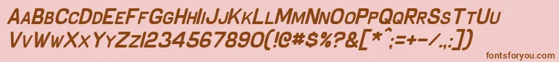 SchnaubeltItalic Font – Brown Fonts on Pink Background