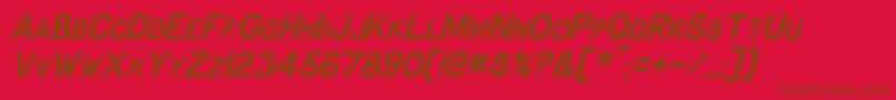SchnaubeltItalic Font – Brown Fonts on Red Background