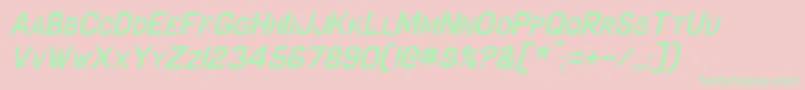 SchnaubeltItalic Font – Green Fonts on Pink Background