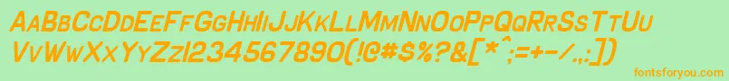 SchnaubeltItalic Font – Orange Fonts on Green Background