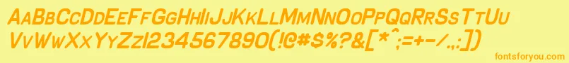 SchnaubeltItalic Font – Orange Fonts on Yellow Background