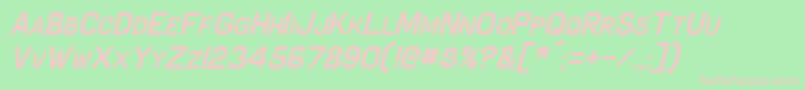 SchnaubeltItalic Font – Pink Fonts on Green Background