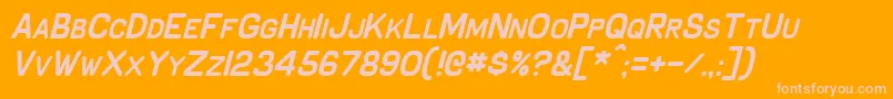 SchnaubeltItalic Font – Pink Fonts on Orange Background