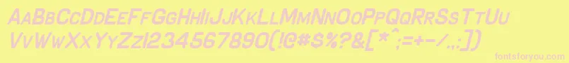 SchnaubeltItalic Font – Pink Fonts on Yellow Background