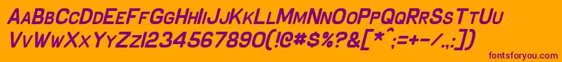 SchnaubeltItalic Font – Purple Fonts on Orange Background