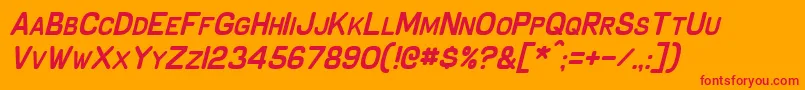 フォントSchnaubeltItalic – オレンジの背景に赤い文字