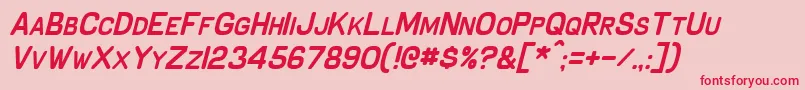 SchnaubeltItalic Font – Red Fonts on Pink Background