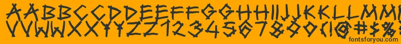 Шрифт TwiggyBold – чёрные шрифты на оранжевом фоне