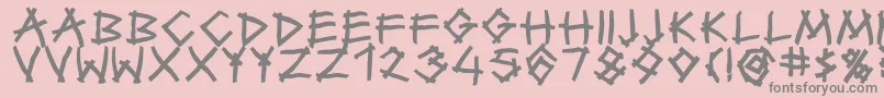 TwiggyBold-fontti – harmaat kirjasimet vaaleanpunaisella taustalla
