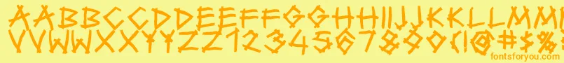 Шрифт TwiggyBold – оранжевые шрифты на жёлтом фоне