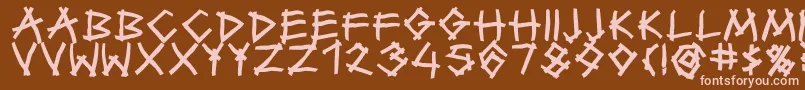 Шрифт TwiggyBold – розовые шрифты на коричневом фоне