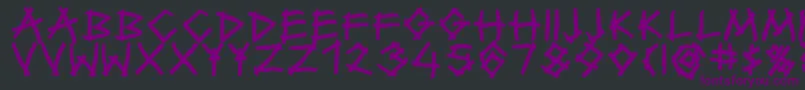 フォントTwiggyBold – 黒い背景に紫のフォント