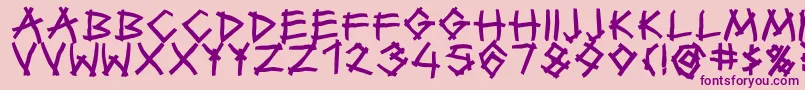 TwiggyBold Font – Purple Fonts on Pink Background