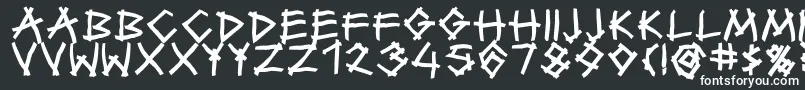 フォントTwiggyBold – 黒い背景に白い文字