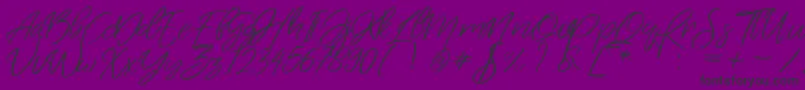 SwimsweetPersonalUse-Schriftart – Schwarze Schriften auf violettem Hintergrund