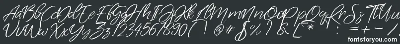 SwimsweetPersonalUse-Schriftart – Weiße Schriften auf schwarzem Hintergrund